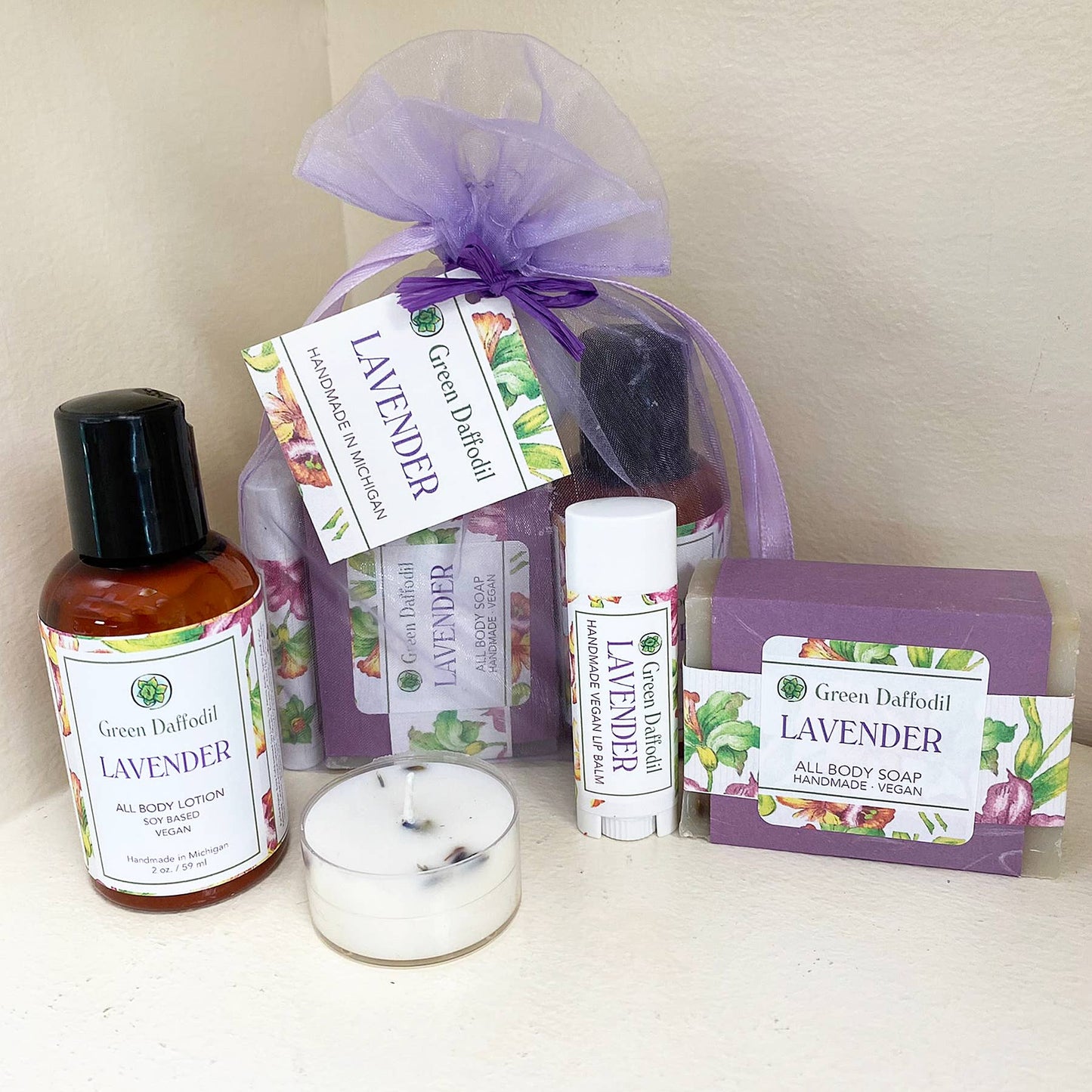 Lavender Organdy Quartet Gift Set - Essential Oil
