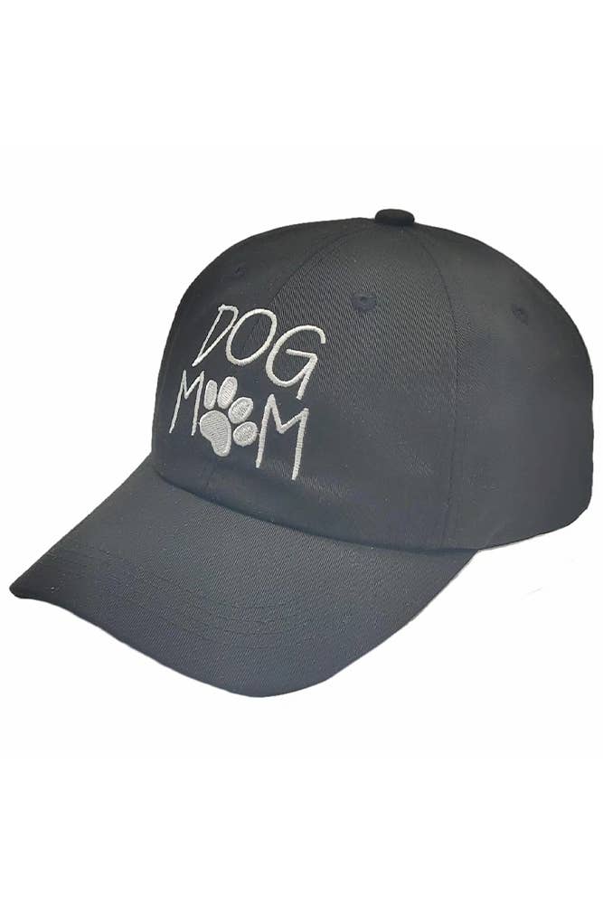 DOG MOM Baseball Cap: Pink