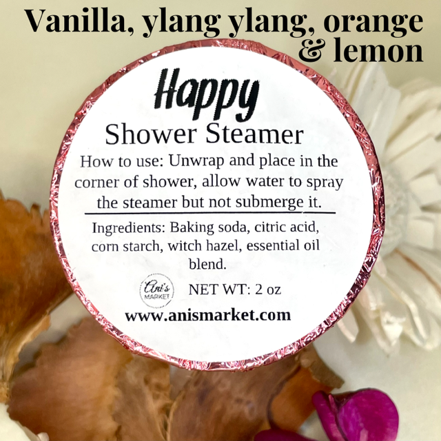 Natural Essential Oil Shower Steamers/Bombs Handmade - Happy