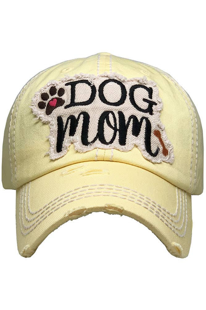 Dog Mom Vintage Baseball Cap: Moss