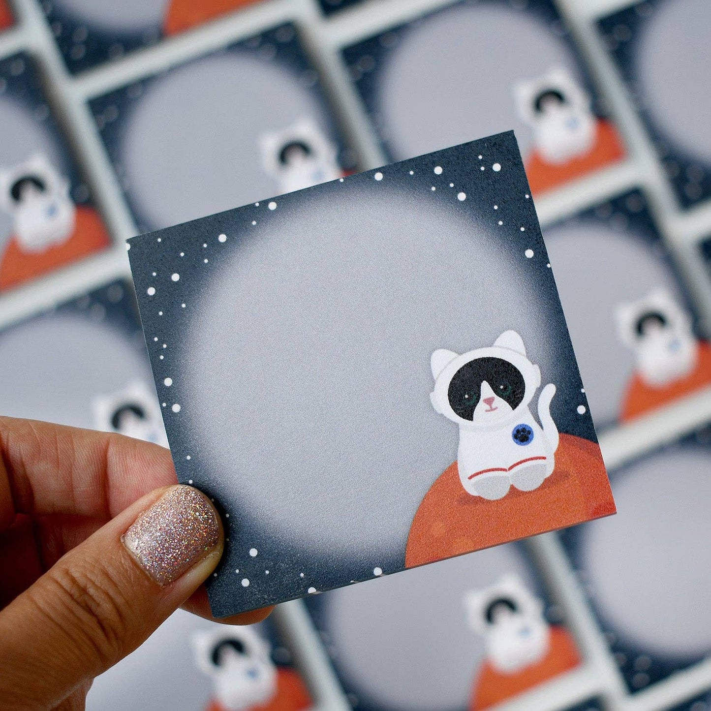 ASTRONAUT KITTY STICKY NOTES