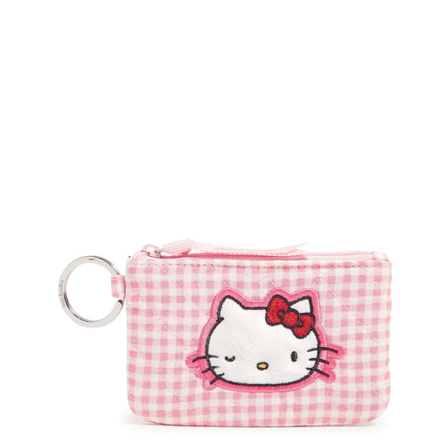 HELLO KITTY GINGHAM ZIP ID CASE