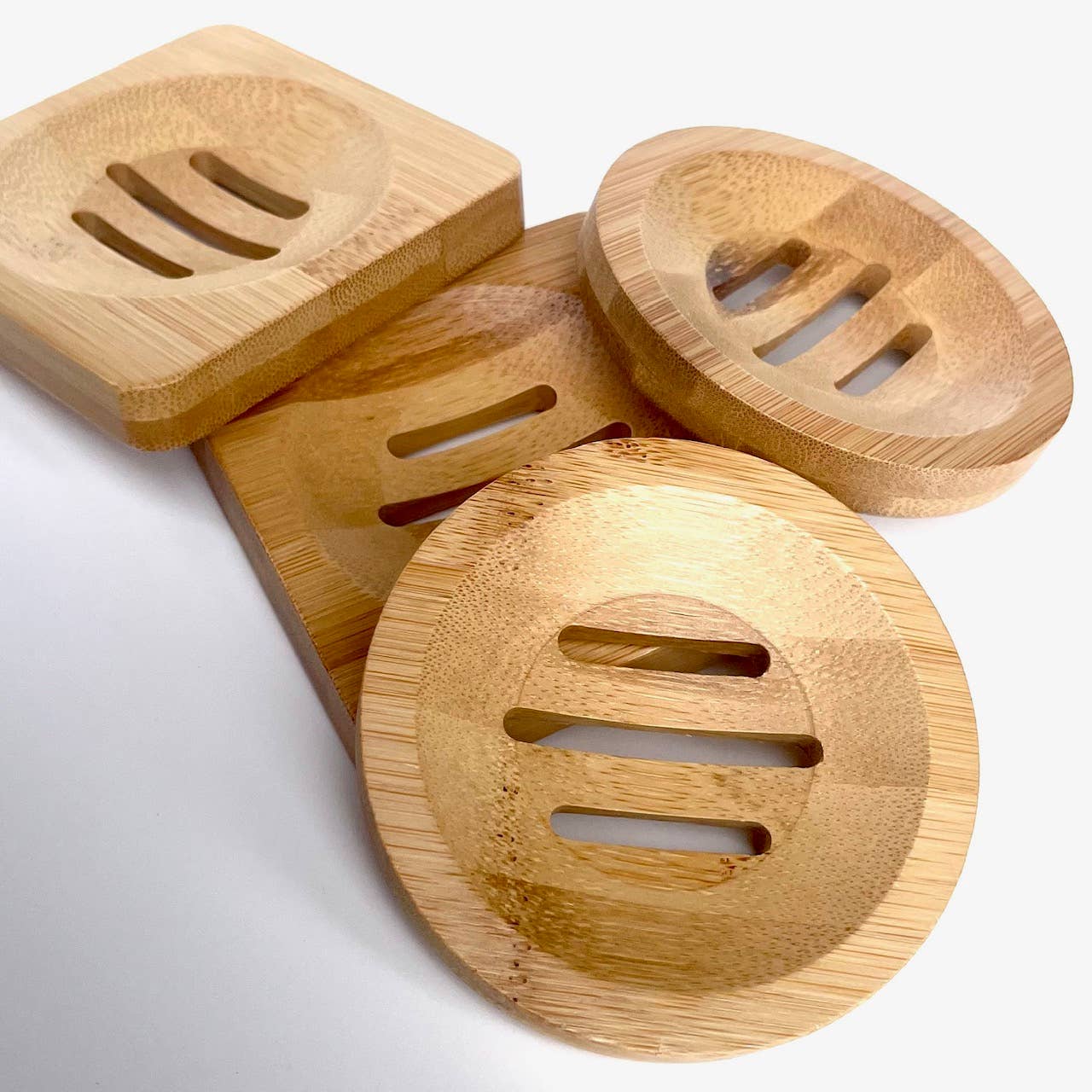 Bamboo Tray for Soap, Shower Steamers & More: Square