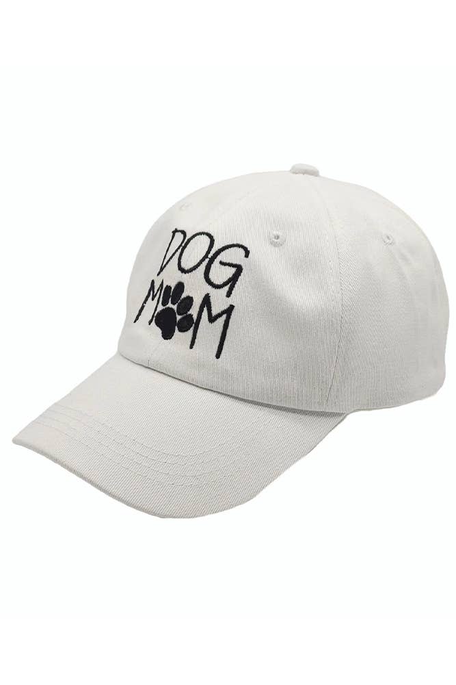 DOG MOM Baseball Cap: Pink