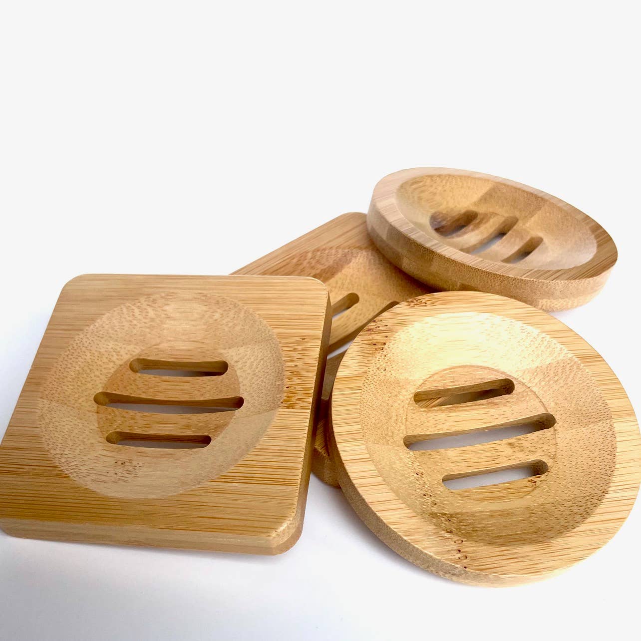 Bamboo Tray for Soap, Shower Steamers & More: Square