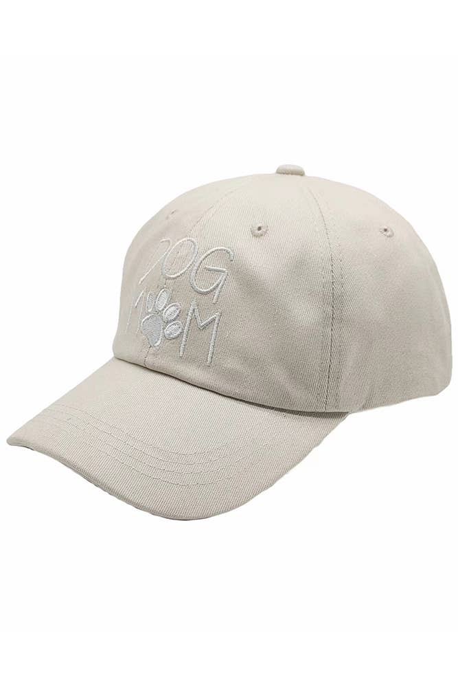 DOG MOM Baseball Cap: Pink