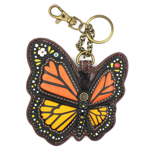 KEY FOB/COIN PURSE - MONARCH BUTTERFLY