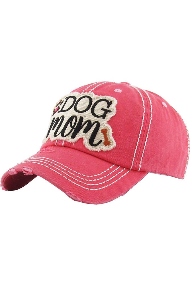 Dog Mom Vintage Baseball Cap: Moss
