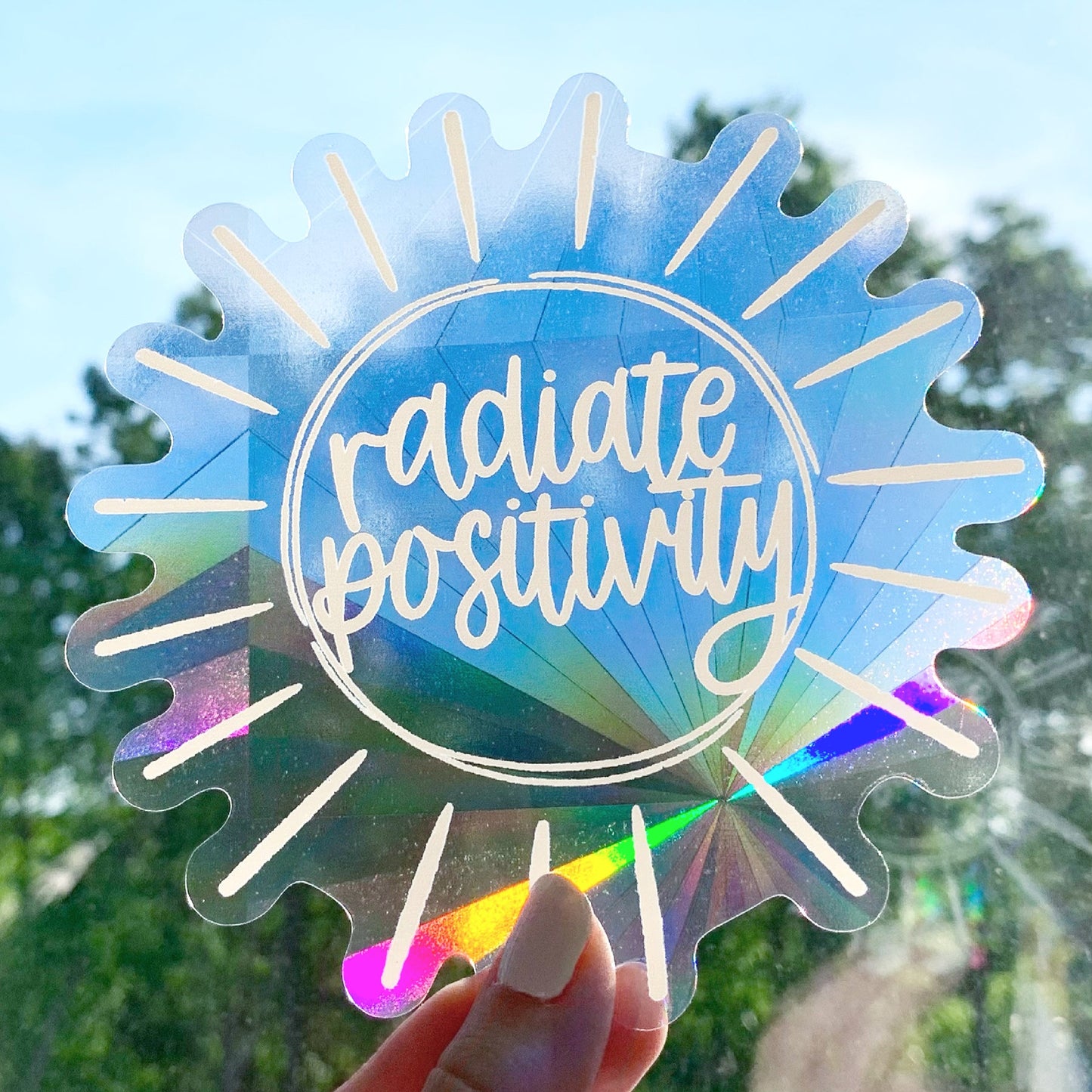 SUN CATCHER WINDOW DECAL - RADIATE POSITIVITY