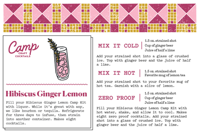 Camp Craft Cocktails - Hibiscus Ginger Lemon