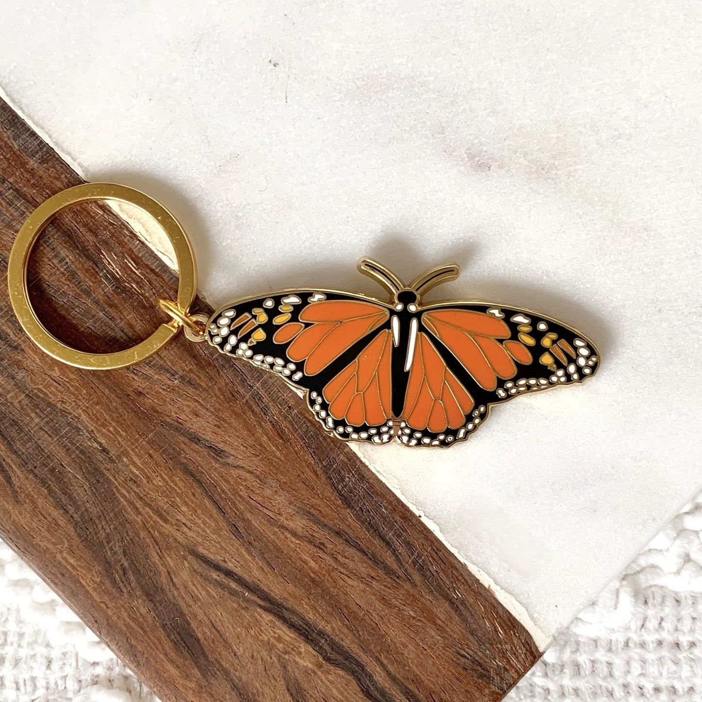 MONARCH BUTTERFLY KEYCHAIN 2.25X1.25"