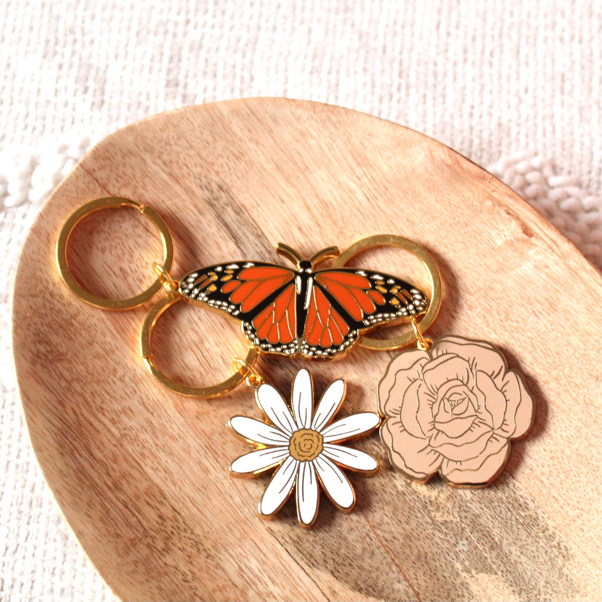 MONARCH BUTTERFLY KEYCHAIN 2.25X1.25"