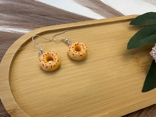 Delicious Donuts with Sprinkles Dangly Earrings