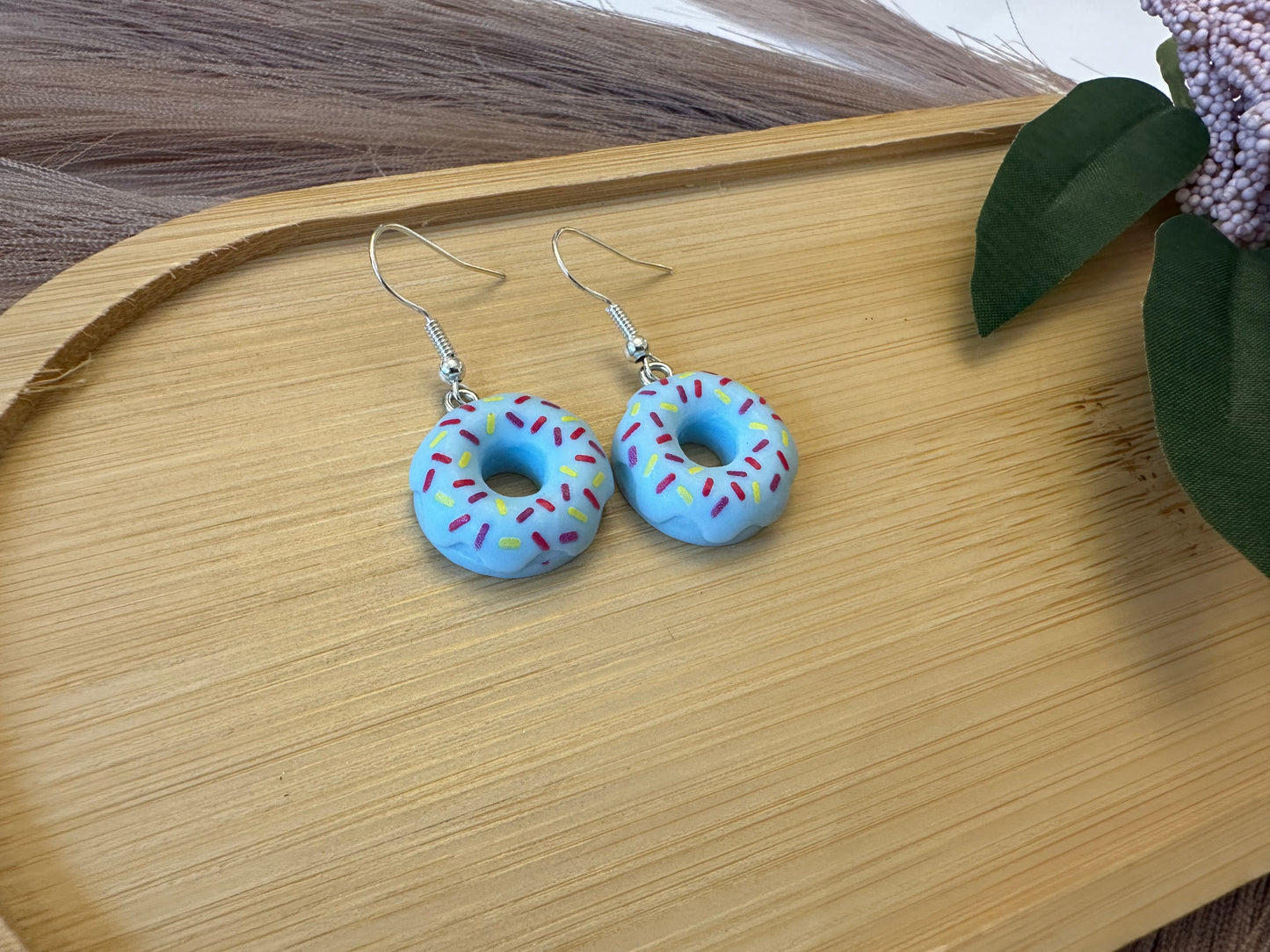 Delicious Donuts with Sprinkles Dangly Earrings