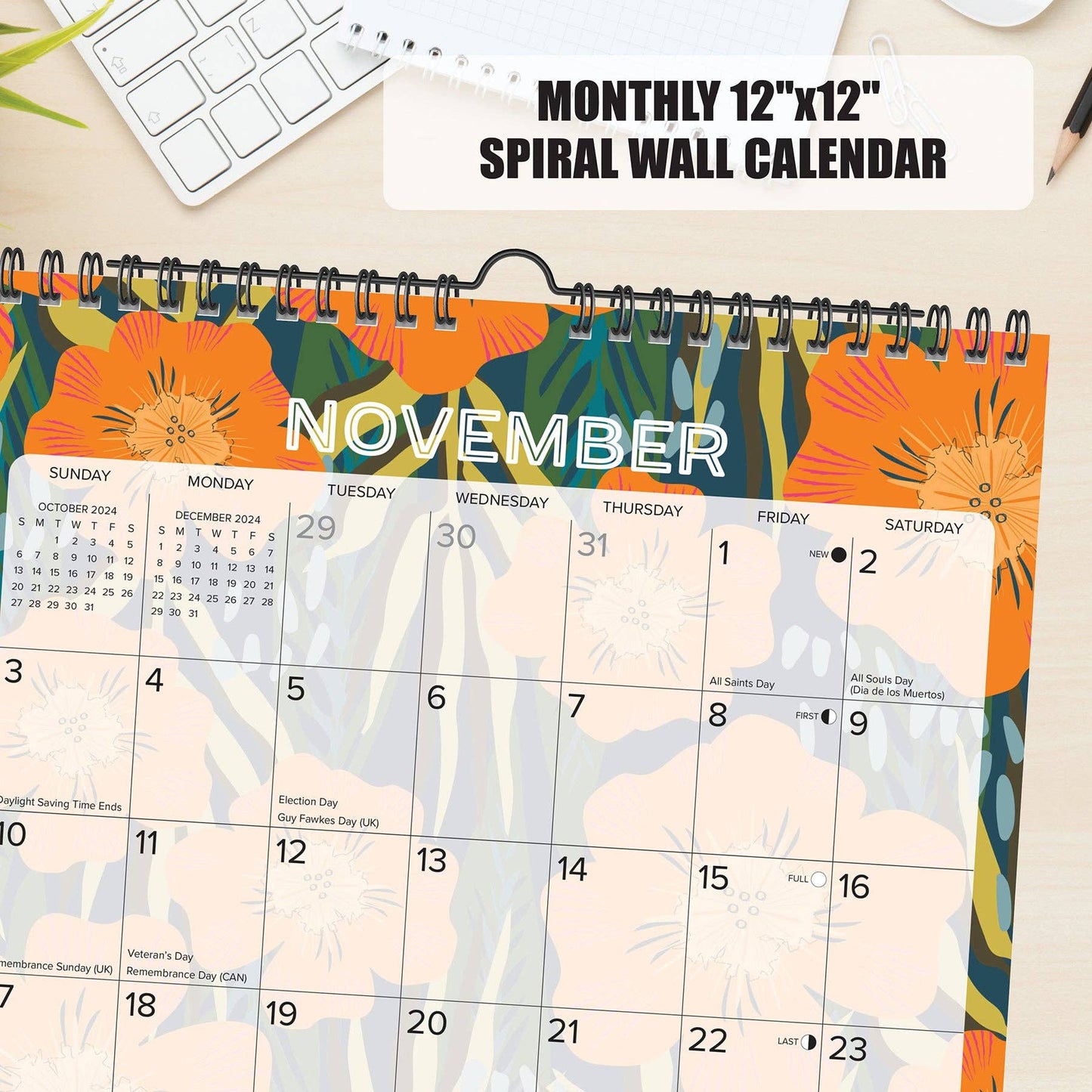 Marigold 2024 Spiral Wall Calendar