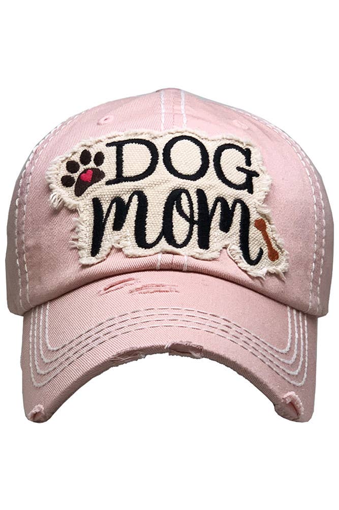 Dog Mom Vintage Baseball Cap: Moss