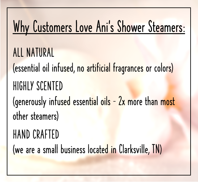 Natural Essential Oil Shower Steamers/Bombs Handmade - Awake