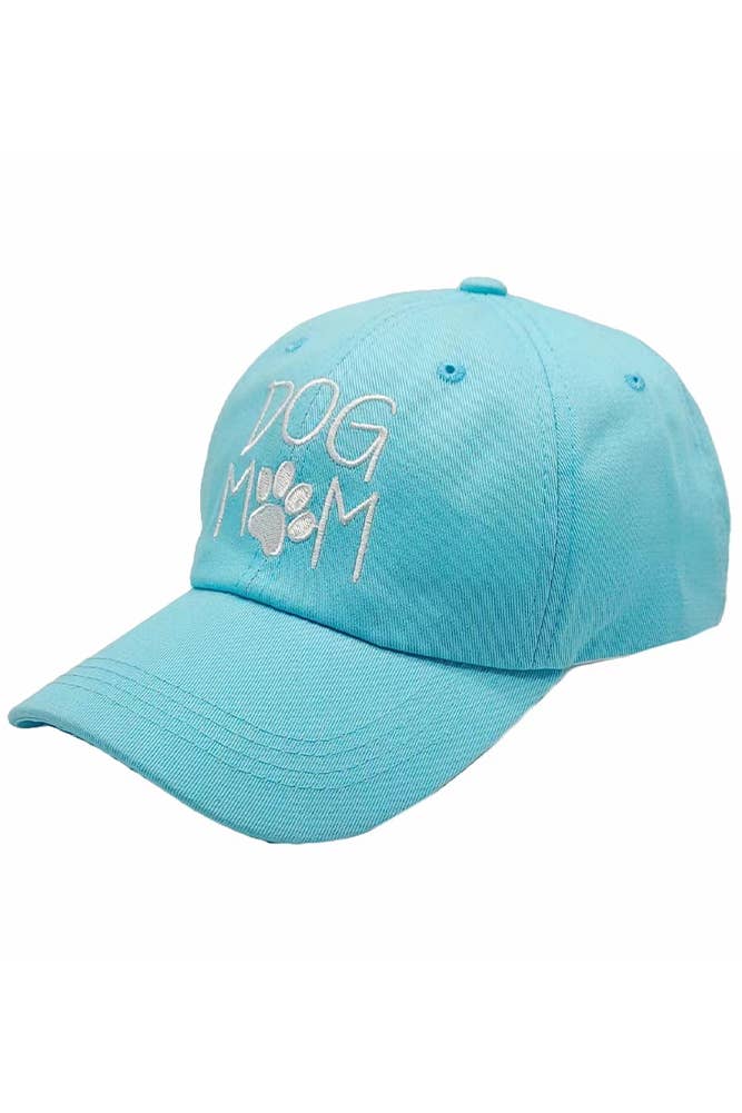 DOG MOM Baseball Cap: Pink