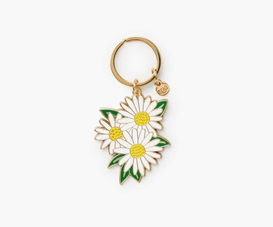 DAISIES ENAMEL KEYCHAIN