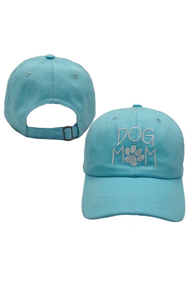 DOG MOM Baseball Cap: Pink