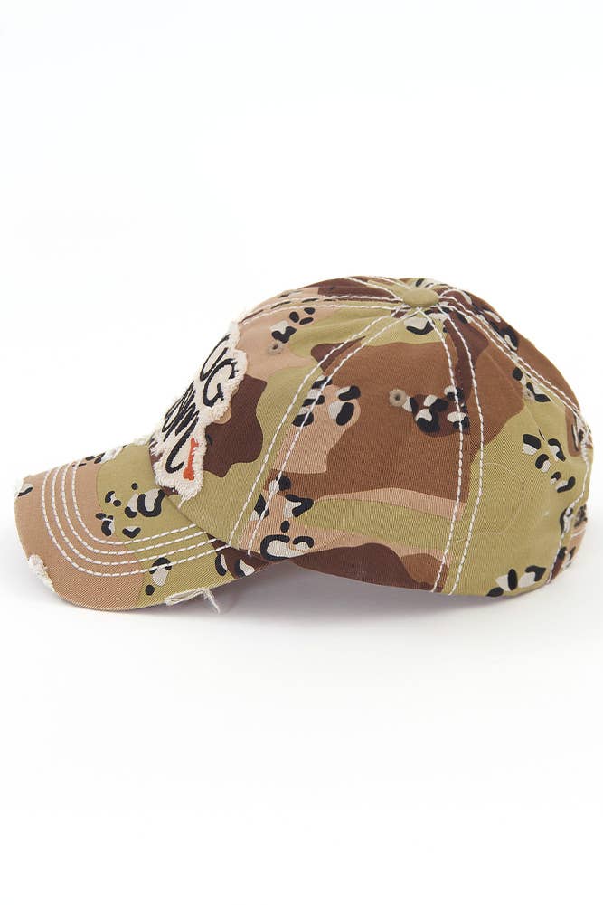 Dog Mom Vintage Baseball Cap: Moss