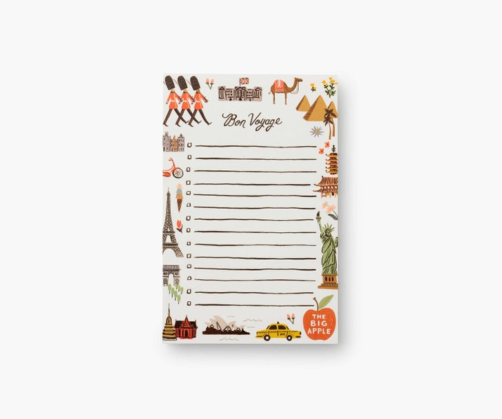 BON VOYAGE CHECKLIST NOTEPAD