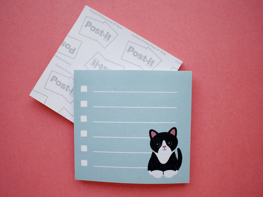 TUXEDO CAT STICKY NOTES TO DO LIST