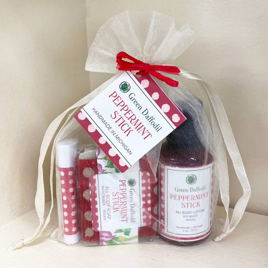 Peppermint  Stick Organdy Quartet Gift Set - Christmas Gift