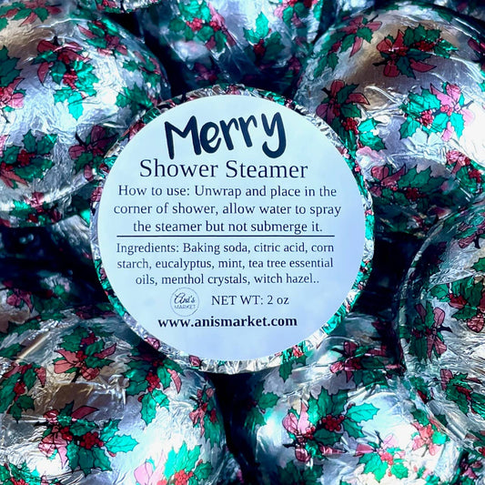 Merry - All Natural Eucalyptus Holiday Shower Steamer