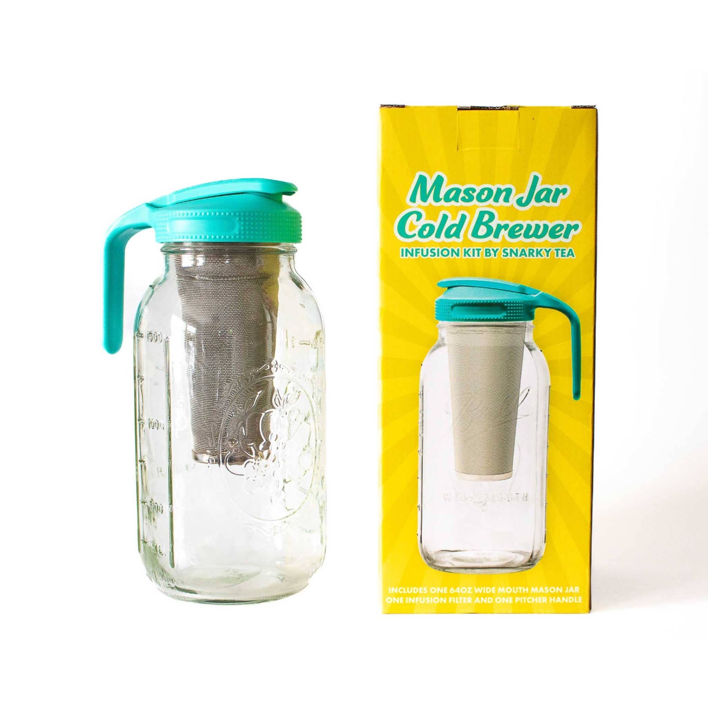 Mason Jar Cold Brewing Kit: 64 oz