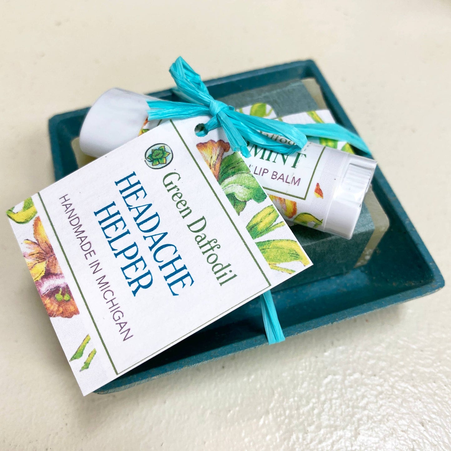 Headache Helper  Soap & Lip Balm Dish Kit - Gift Set