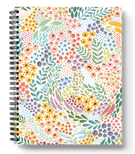 WHITE FLORAL SPIRAL LINED NOTEBOOK