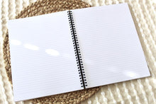 WHITE FLORAL SPIRAL LINED NOTEBOOK