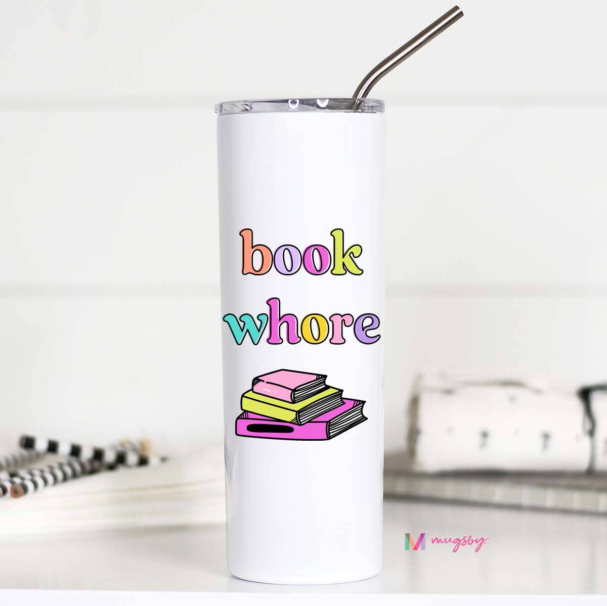 Book Whore Stainless Steel Tall Travel Cup