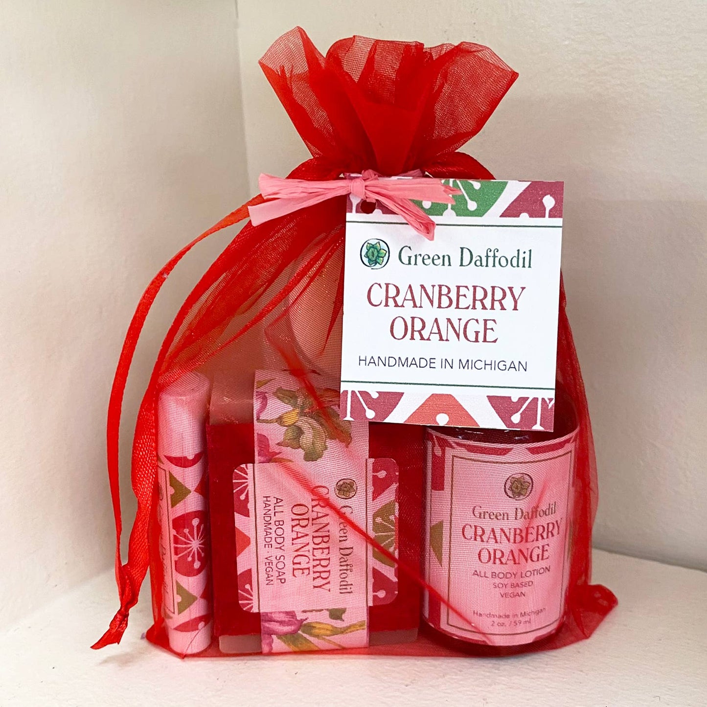 Cranberry Orange Organdy Quartet Gift Set