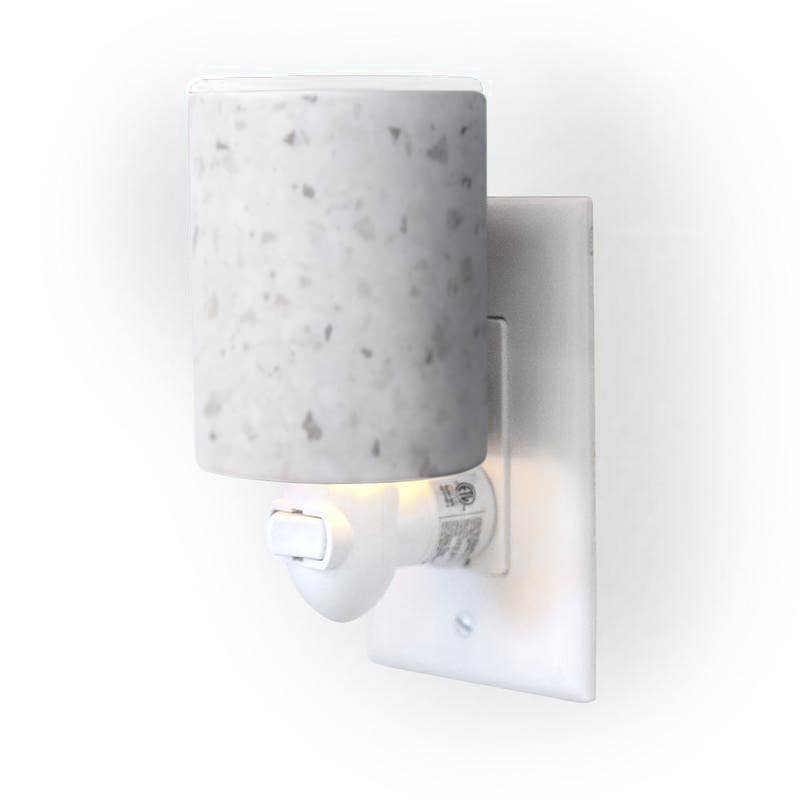 Outlet Wax Melt Warmer for Scented Wax Melts: White Terrazzo