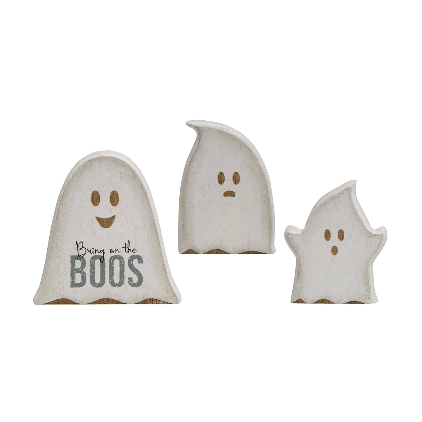 Bring On the Boos Wooden Ghosts Set/3