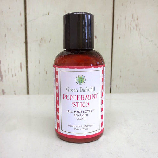 Peppermint Stick Mini Soy Lotion Bottle - Stocking Stuffers