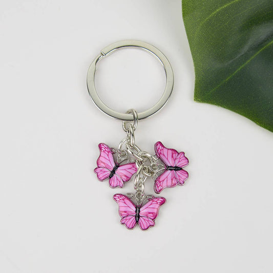 BUTTERFLY PURSE CHARM PINK
